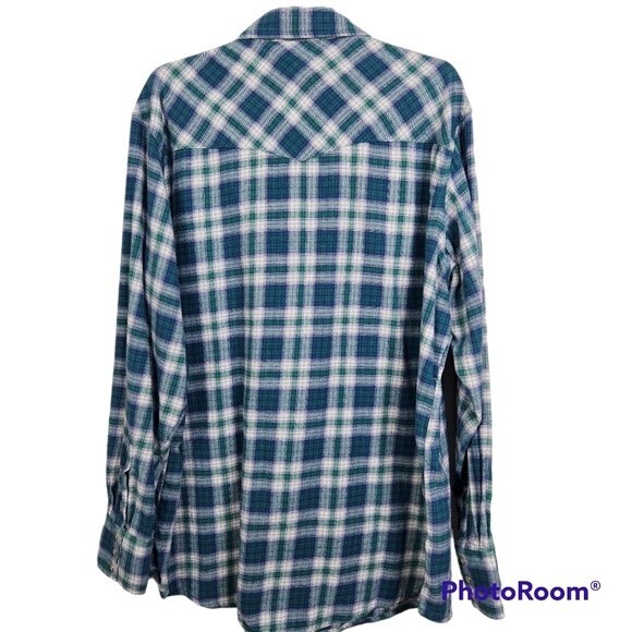 Wrangler Wrancher Shirts Men's Peal Snap Button Down Size 2XT - Picture 2 of 6